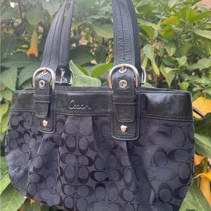 Vintage Coach Soho Pleated Signature Tote